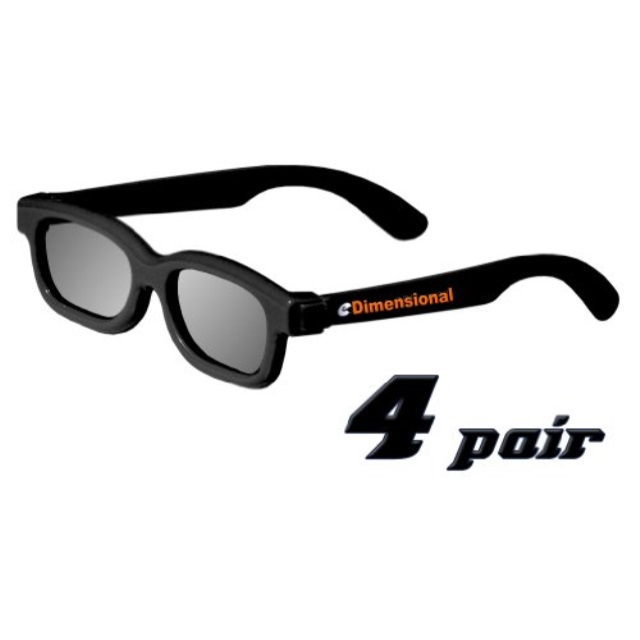 Child Sized ED KIDS 4 Pack Passive Theater Circular 3D Glasses For Vizio 3D TVs